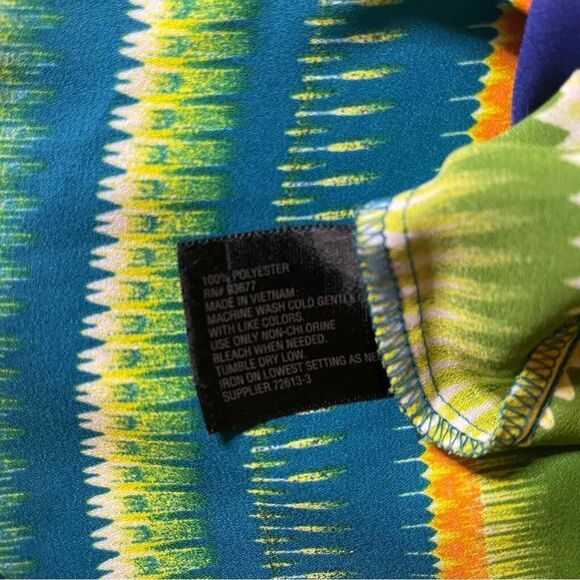 Worthington Sleeveless Blue, Green and Yellow Striped Layered Top Size 2X‎ - Picture 6 of 7